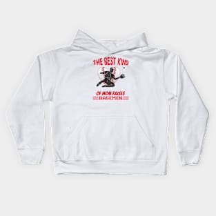 the best kind of mom raises basemen Kids Hoodie